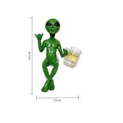 Drinking Beer Alien Ornament
