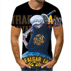 Men's Anime Digital Print Short Sleeve T-Shirt