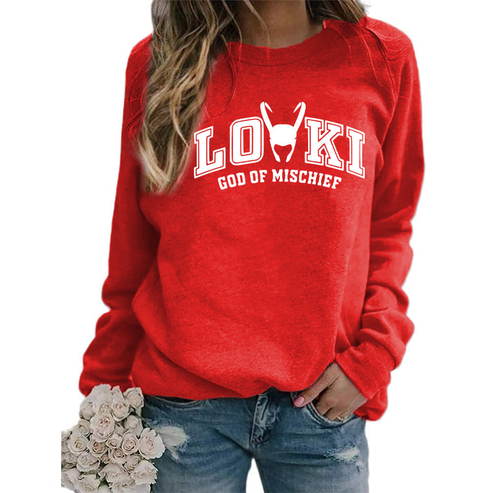 Chic Girls Loki Printed Round Neck Sweatshirt