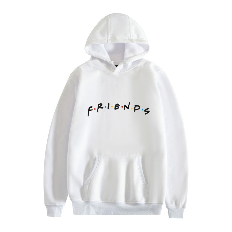 Trendy Friends Print Casual Pullover Hoodie