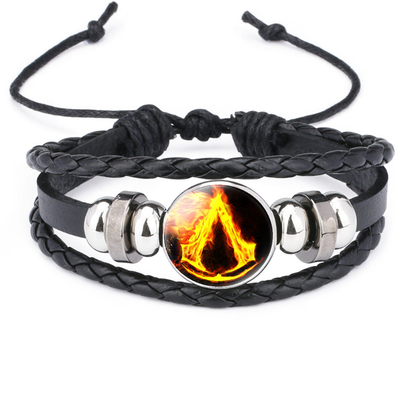 Game Multi-layer Woven Cowhide Bracelet