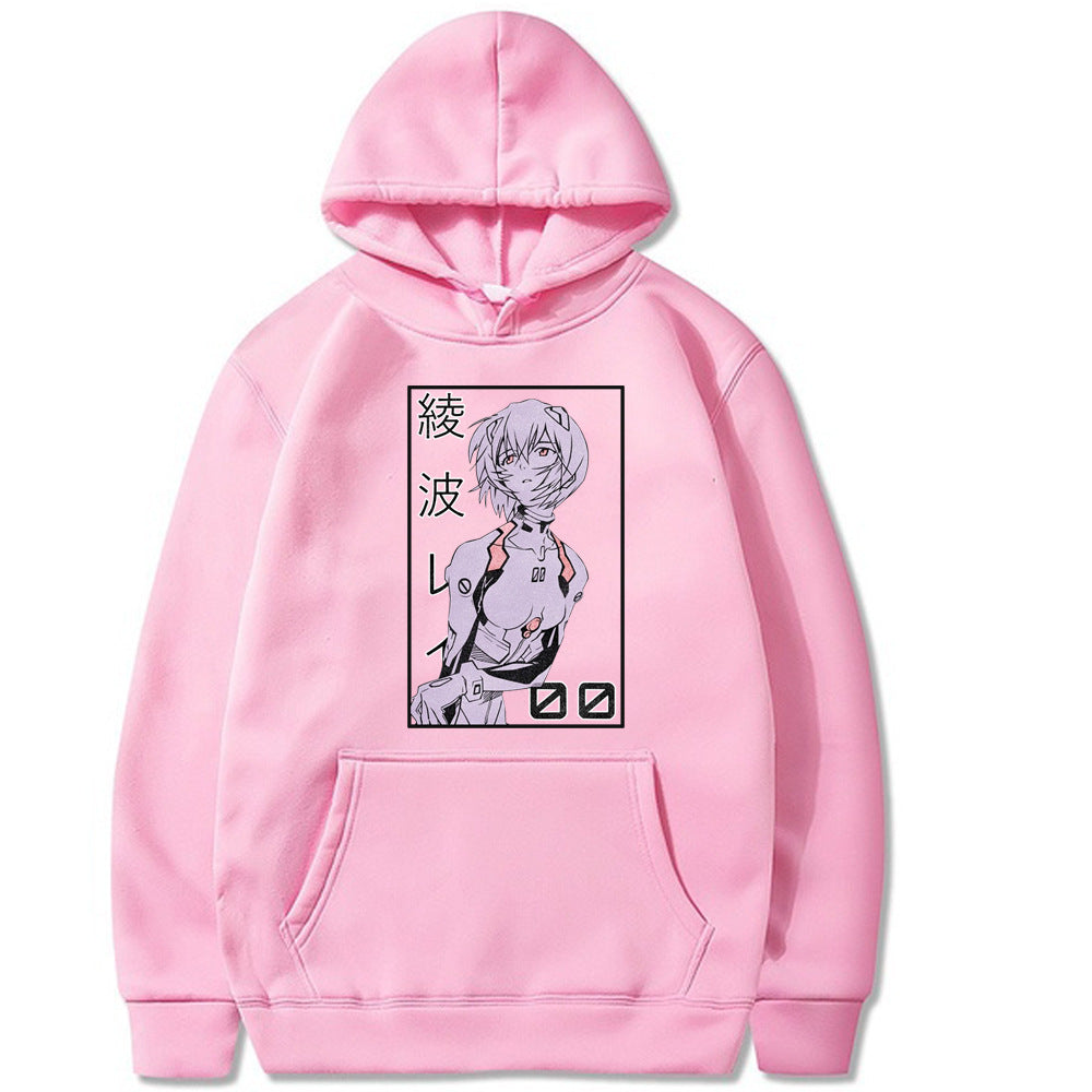 Casual Eva Rei Print Loose Hoodie