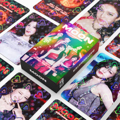 60PCS BM Single MOON Heart Holographic Photocards