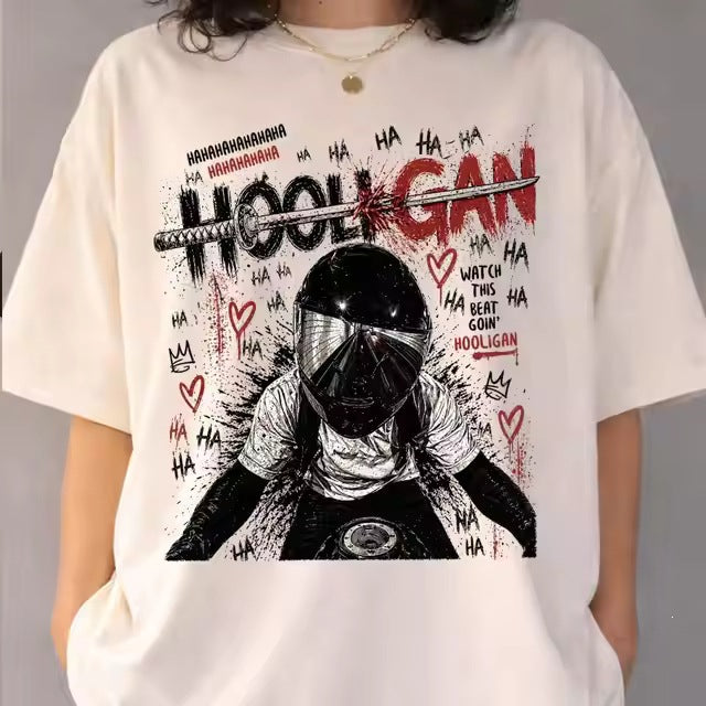 HOOLIGAN Graphic Print Short-sleeved Tee