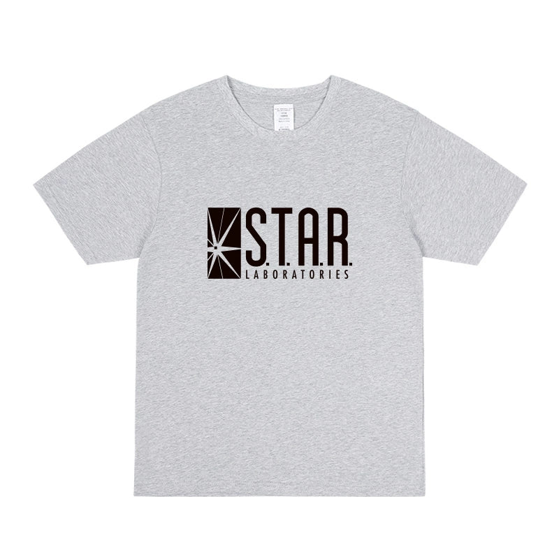 Men's Star Lab Letter Loose Cotton T-shirt