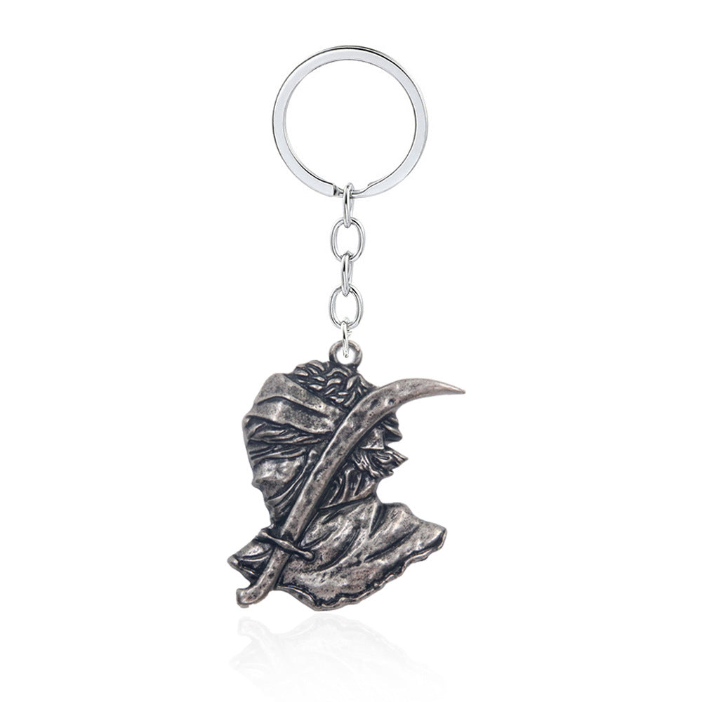 Cool Curved Sword Talisman Cos Keychain Pendant