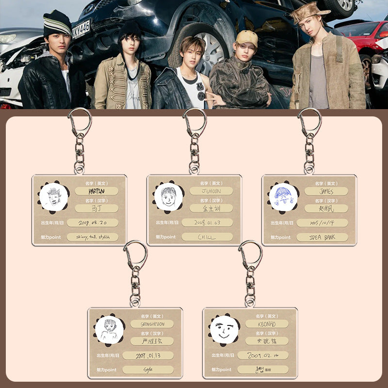 KPOP Martin ID Acrylic Keychain Pendant
