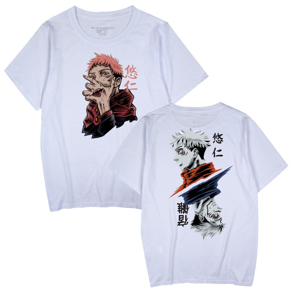 Unisex Cool Anime Loose Pullover Short-sleeved T-shirt