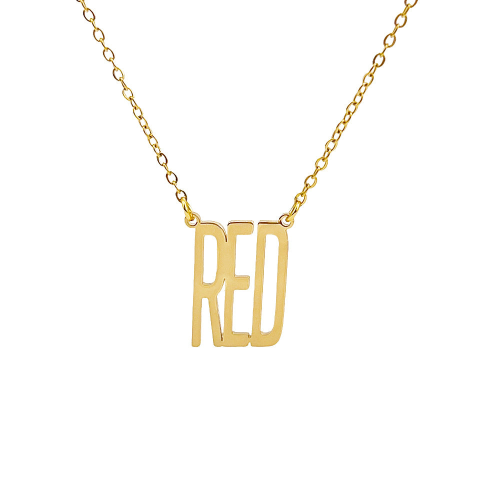 Exquisite Taylor Alphabet Logo Necklace