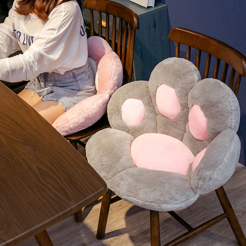 3 Different Colors Cute Cat Paw Back Pillows