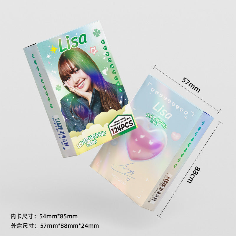 124pcs KPOP Holographic Cards
