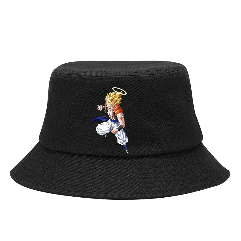 Trendy Goku Anime Print Bucket Hat