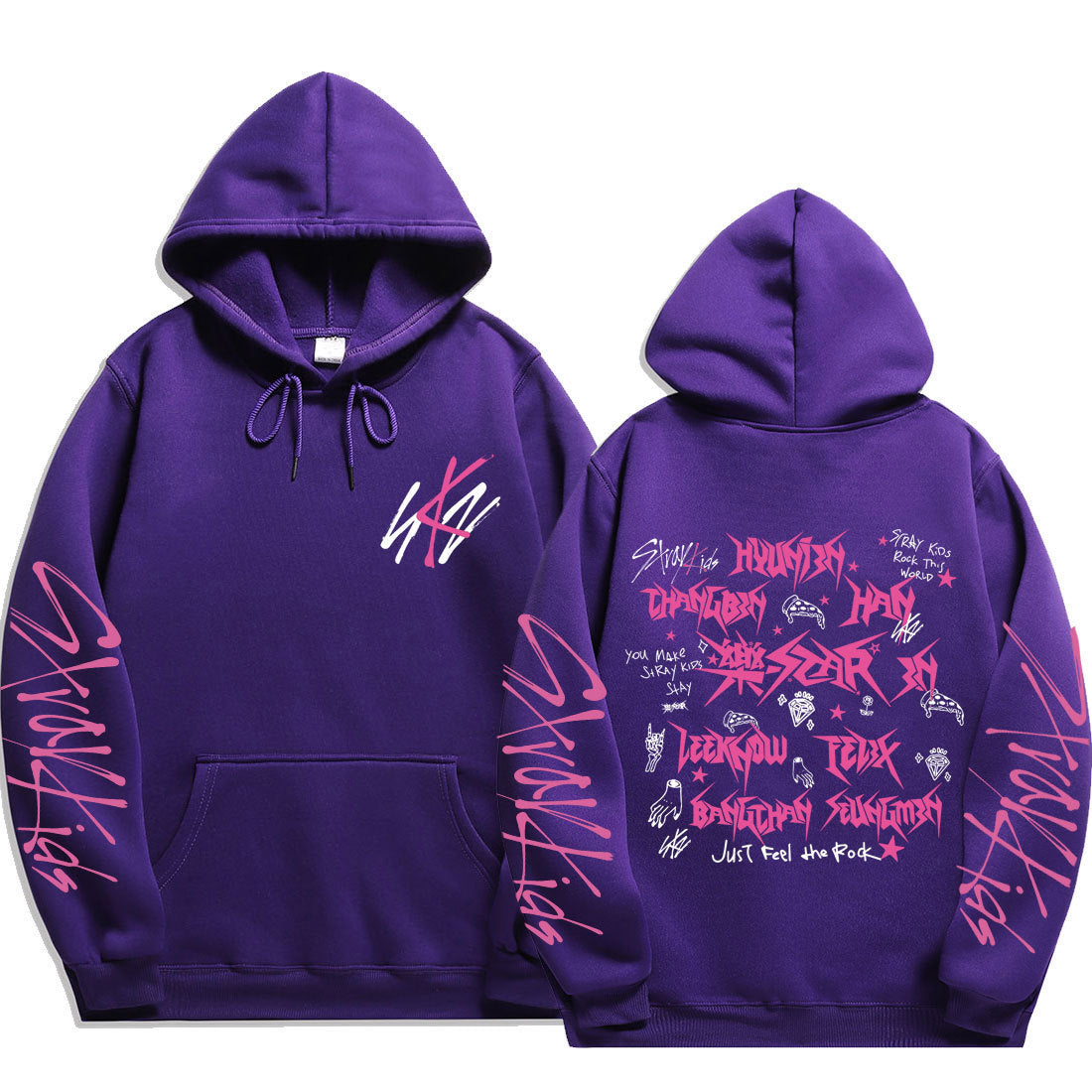 Unisex KPOP LOGO Print Loose Hoodie