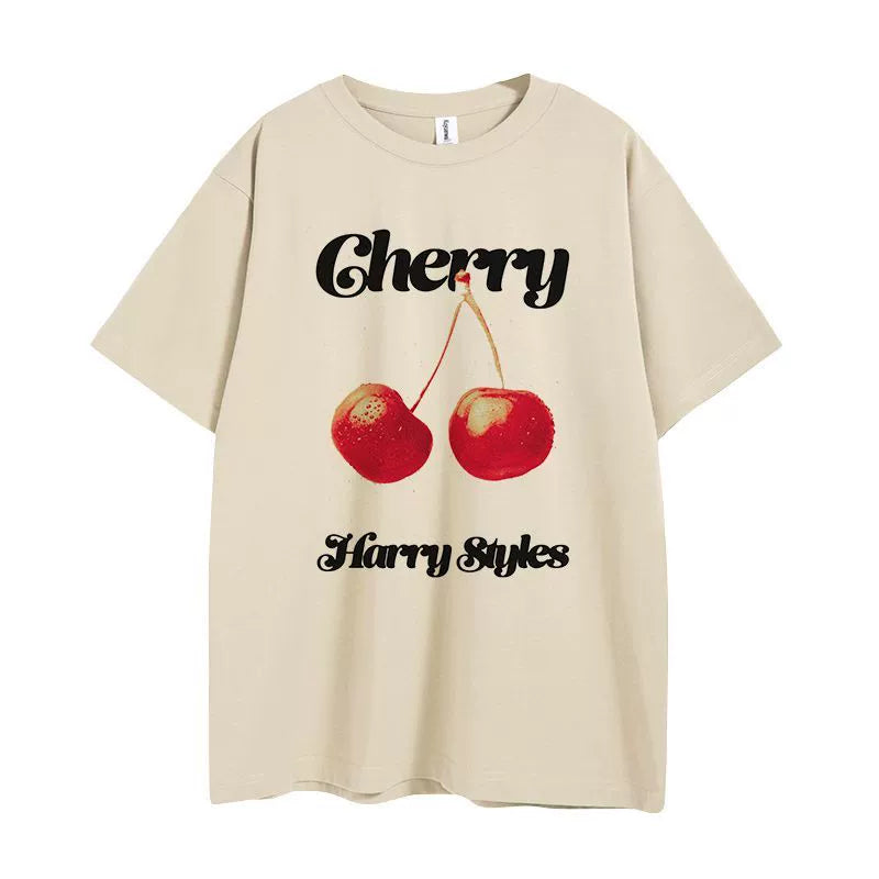 Cherry Cotton Short-sleeved T-shirt
