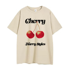 Cherry Cotton Short-sleeved T-shirt