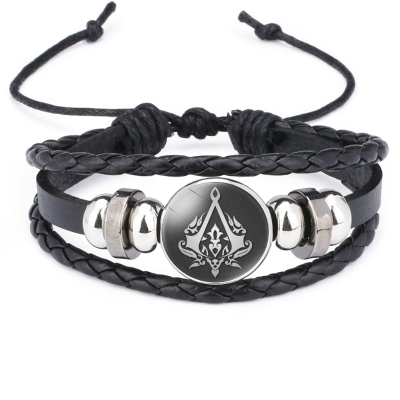 Game Multi-layer Woven Cowhide Bracelet