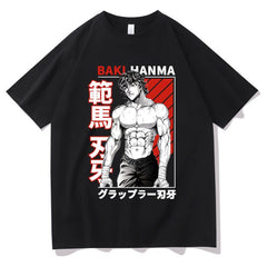 Casual Baki Anime Printed Loose T-Shirt