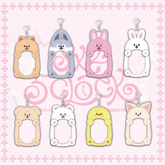SKZ Cartoon Card Insert Frame Keychain