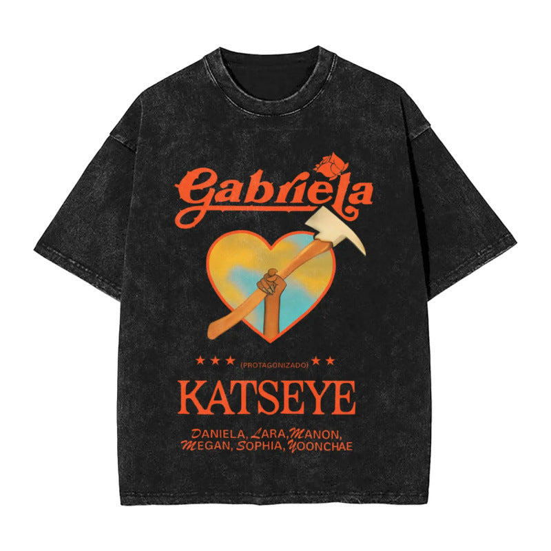 Vintage Katseye Gabriela Cotton Washed T-Shirt