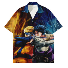 Men's Anime 3D Print Summer Short Sleeve Shirt