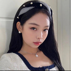 Jennie Grid Pearl Headband