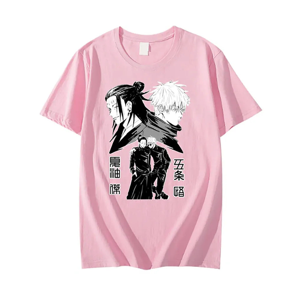 Versatile Anime GOJO Crew Neck Short-sleeved T-shirt