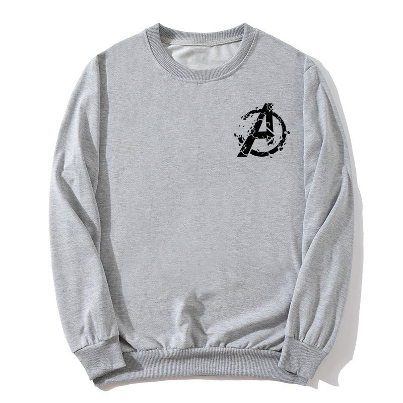 Unisex Avengers Logo Printed Round Neck Sweatshirt