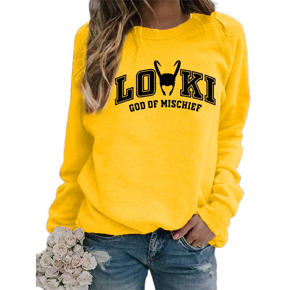 Chic Girls Loki Printed Round Neck Sweatshirt