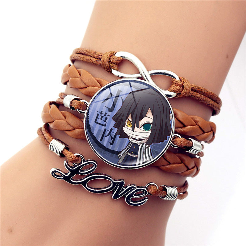 Casual Anime Brown Braided Rope Bracelet