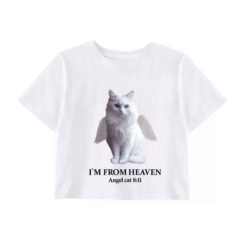 Karina Cat Printed Women's Short-sleeved T-shirt