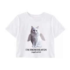 Karina Cat Printed Women's Short-sleeved T-shirt