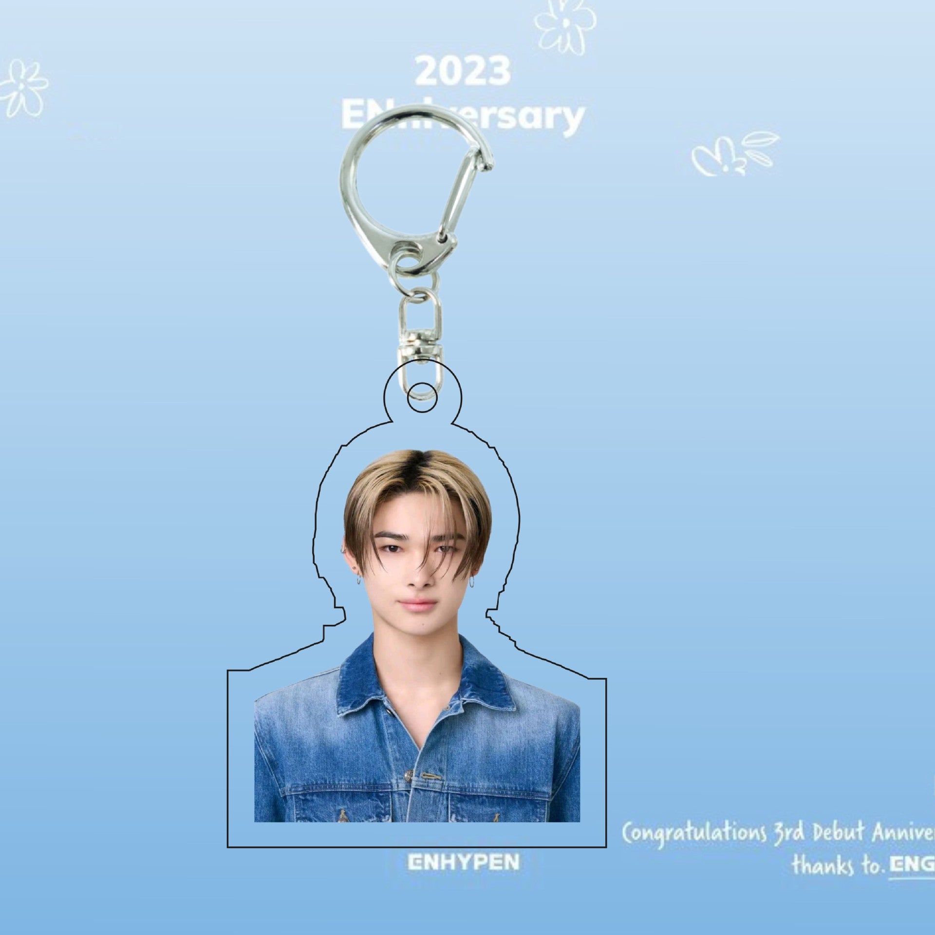 Kpop ID Photo Transparent Acrylic Keychain