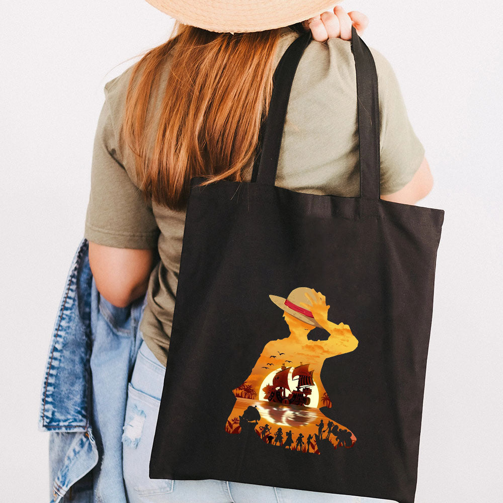 Casual Luffy Printed Canvas Shoulder Bag