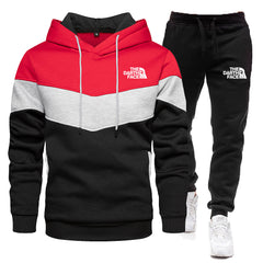 Trendy Men's Leisure Sports Hoodie with Pants Two-piece Set