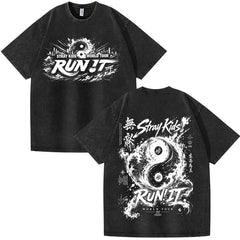 SKZ World Tour Run It LOGO Printed Tee