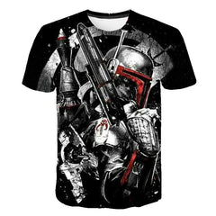 Men's Short Sleeve Comic Digital Print T-Shirt