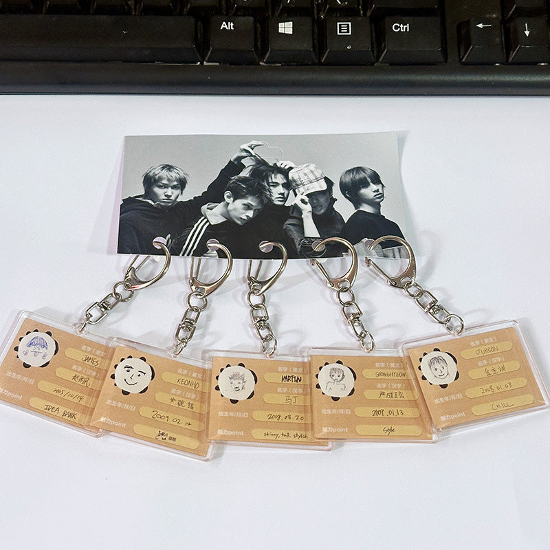 CORTIS ID Photo Pendant Keychain Set