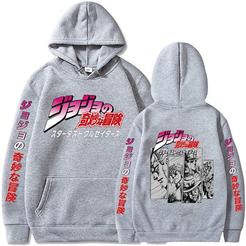 Unisex Jojo Anime Casual Loose Hoodie