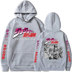 Unisex Jojo Anime Casual Loose Hoodie