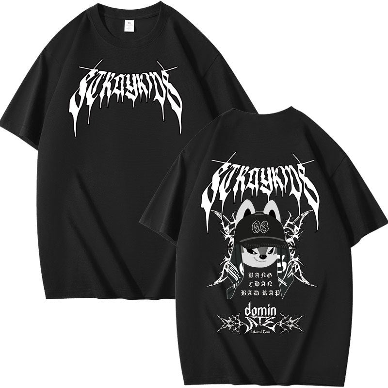 Wolf Chan Print Summer Short Sleeve T-Shirt