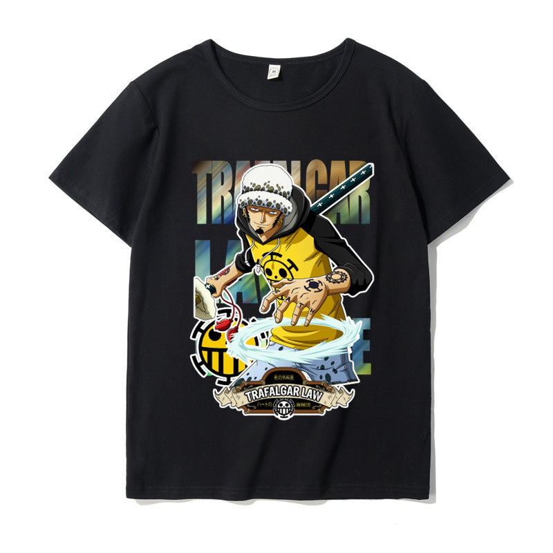 Casual Unisex Luffy Printed Short-sleeved Loose T-shirt