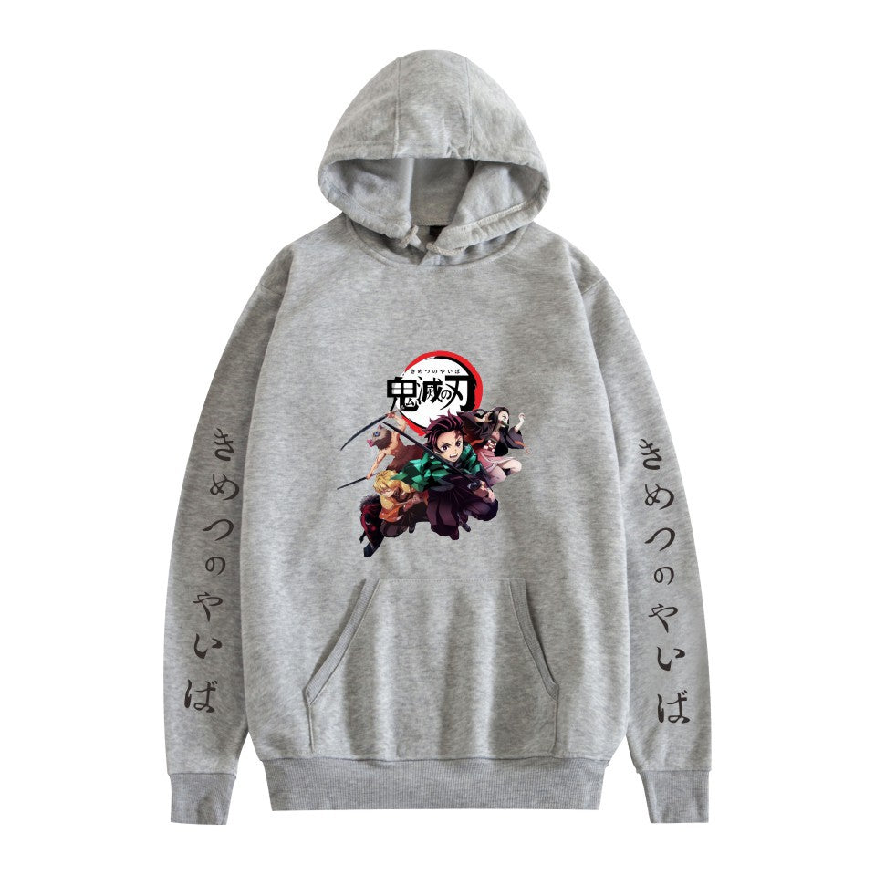 Casual Anime Printed Pullover Loose Hoodie