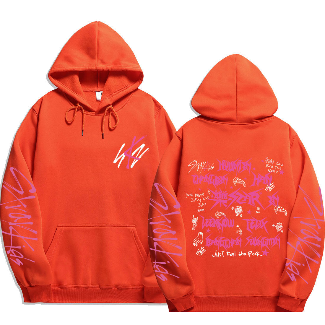Unisex KPOP LOGO Print Loose Hoodie