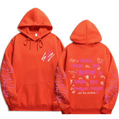 Unisex KPOP LOGO Print Loose Hoodie
