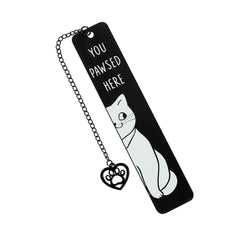 Creative Cat Charm Stainless Steel Bookmark