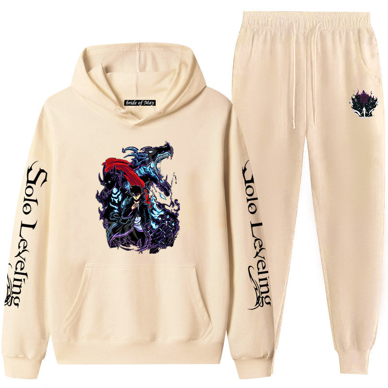 Casual Anime Graphic Hoodie Loose Pants