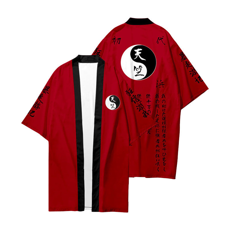 Unisex Anime Cos 3D Printed Kimono Cloak