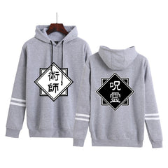 Unisex Anime Printed Casual Striped Hoodie