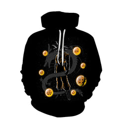 Casual Anime Digital Print Pullover Hoodie