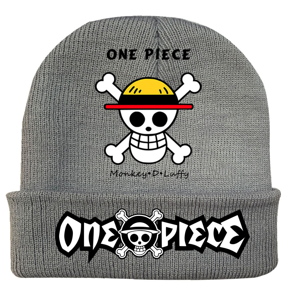 Trendy Luffy Print Knitted Hat